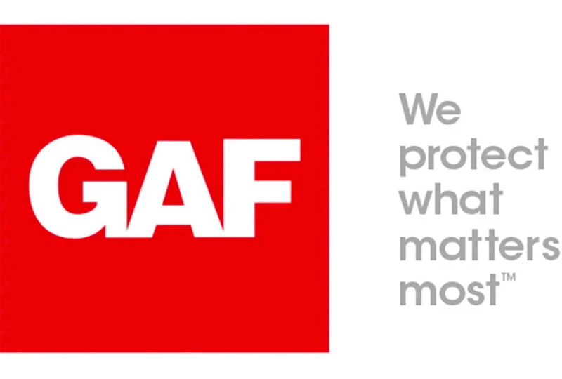 GAF logo with slogan