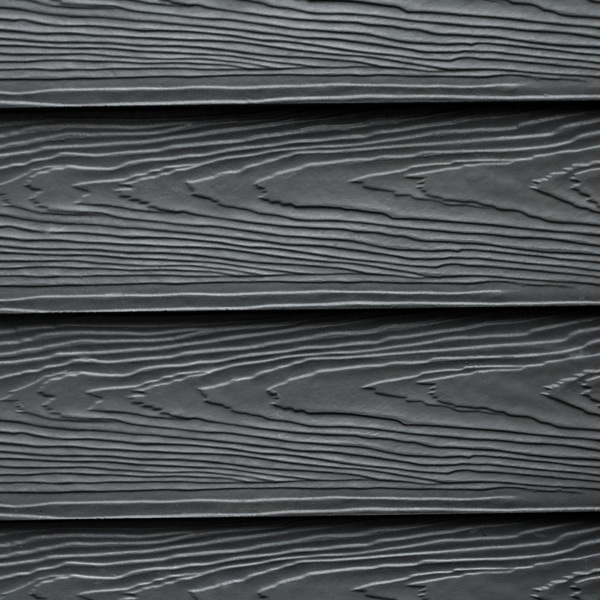 Black wooden planks with a wood grain texture. The planks have a horizontal orientation.